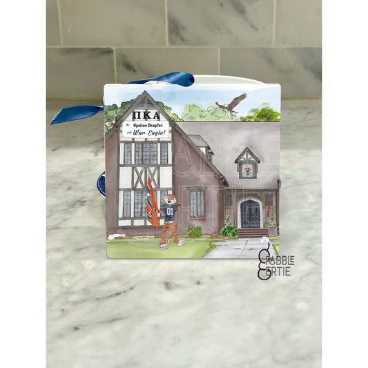 Auburn Pike House Watercolor Acrylic Ornament